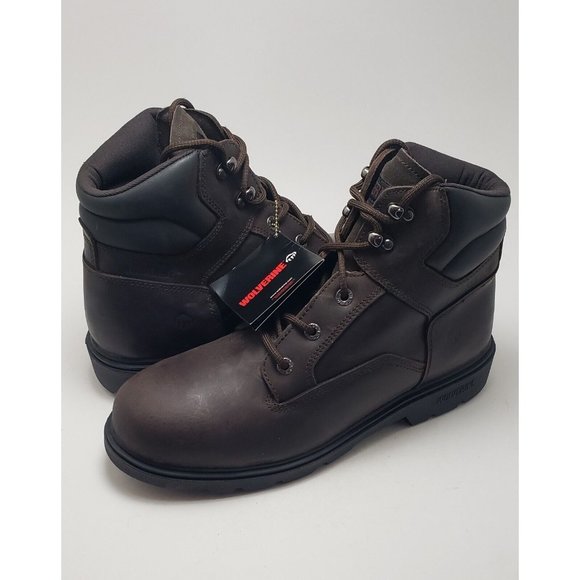 NWT Mens Wolverine Soft Toe Brown Leather Work Boots W08169 Size 13EW - Picture 1 of 7